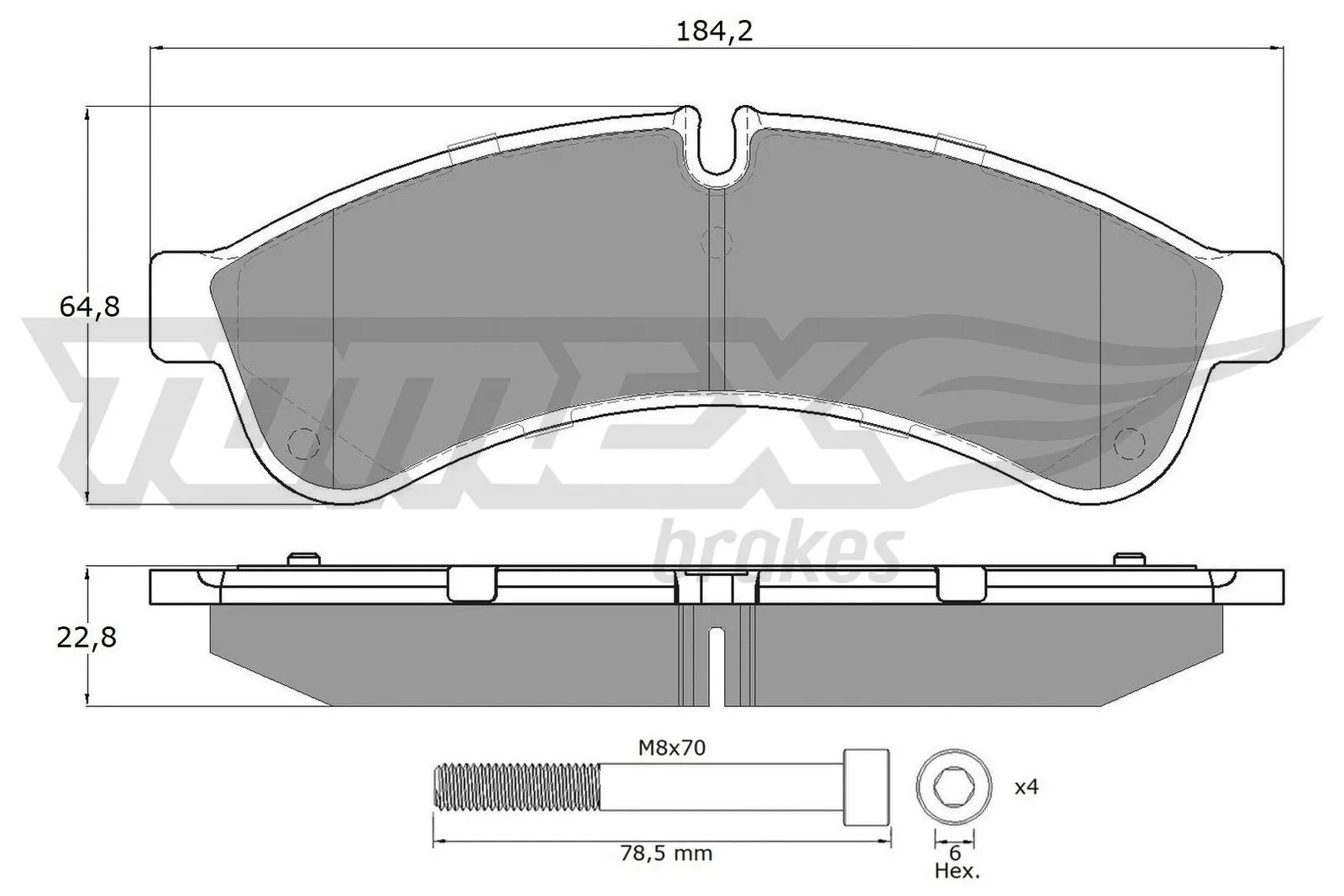 Kit de plaquettes de frein, frein à disque TOMEX Brakes TX 19-30
