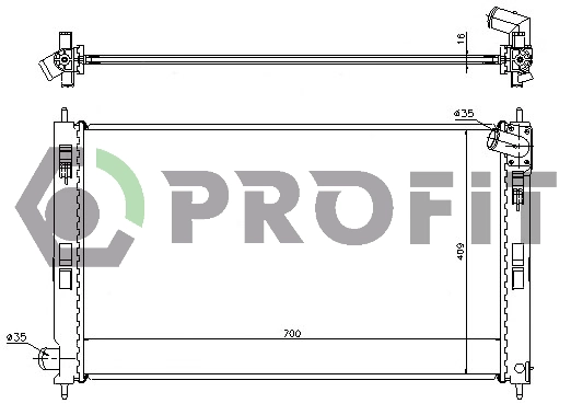 Radiateur, refroidissement du moteur PROFIT PR 4010A2