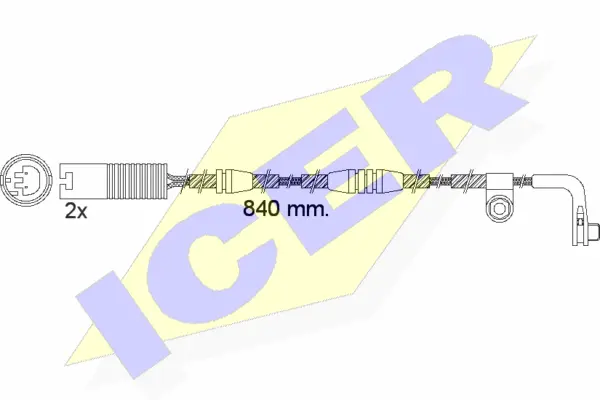 Contact d'avertissement, usure des plaquettes de frein ICER 610502 E C