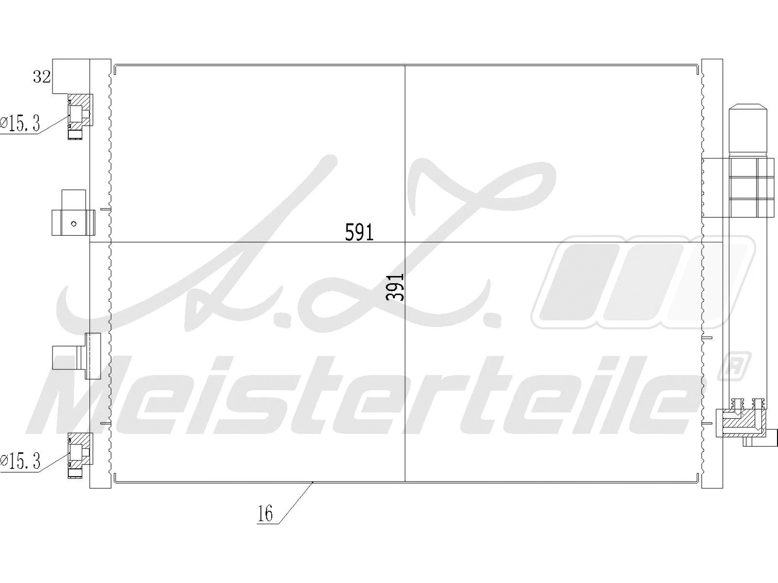 Condenseur, climatisation A.Z. Meisterteile AZMT-45-030-1299