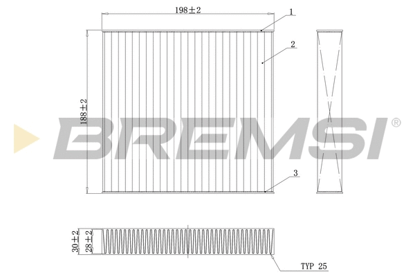 Filtre, air de l'habitacle BREMSI FC0171C