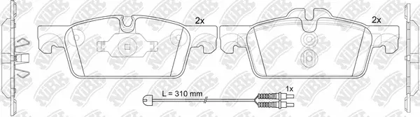 Kit de plaquettes de frein, frein à disque NiBK PN0563W