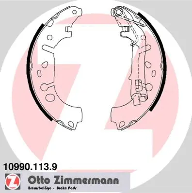 Jeu de mâchoires de frein ZIMMERMANN 10990.113.9