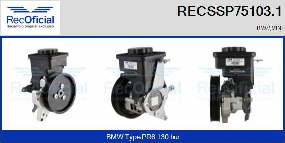 Pompe hydraulique, direction RECOFICIAL RECSSP75103.1
