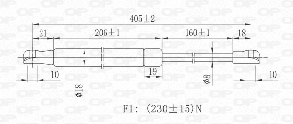 Vérin, capot-moteur OPEN PARTS GSR6030.00