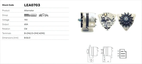 Alternateur LUSA LEA0703