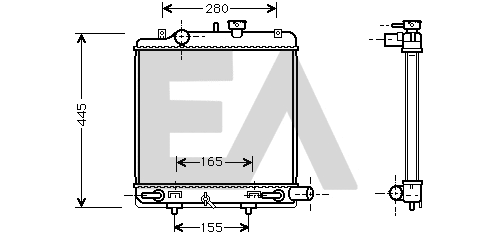 Radiateur, refroidissement du moteur EACLIMA 31R52057