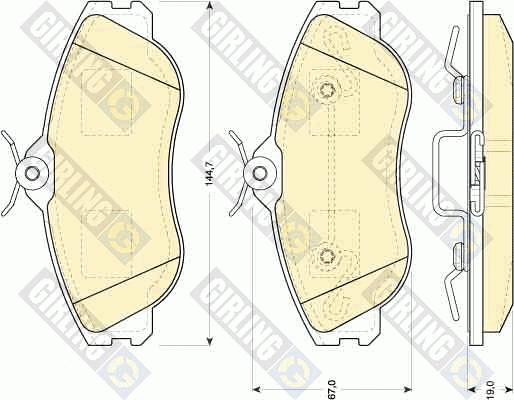 Kit de plaquettes de frein, frein à disque GIRLING 6108151