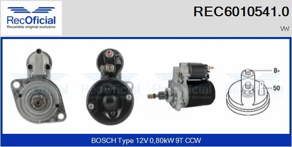 Démarreur RECOFICIAL REC6010541.0