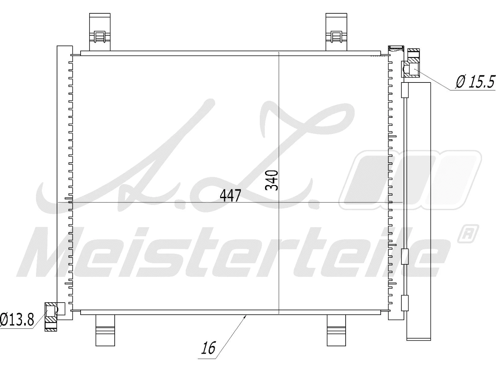 Condenseur, climatisation A.Z. Meisterteile AZMT-45-030-1547