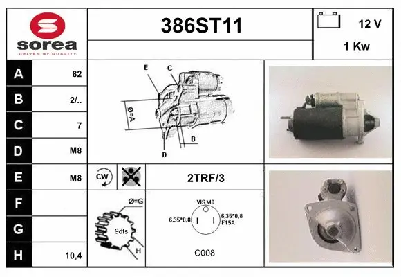 Démarreur STARTCAR 386ST11