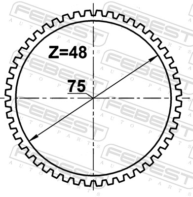 Anneau de palpeur, ABS FEBEST RABS-DUSTA48