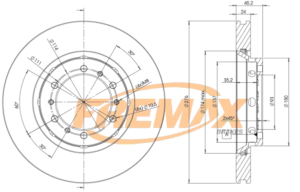 Disque de frein FREMAX BD-7042
