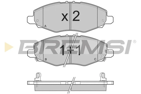 Kit de plaquettes de frein, frein à disque BREMSI BP3272