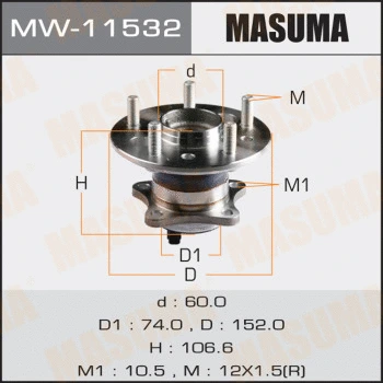 Kit de roulements de roue MASUMA MW-11532