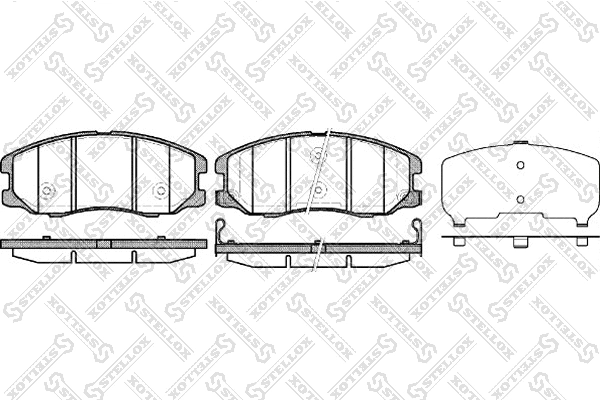 Kit de plaquettes de frein, frein à disque STELLOX 001 094B-SX