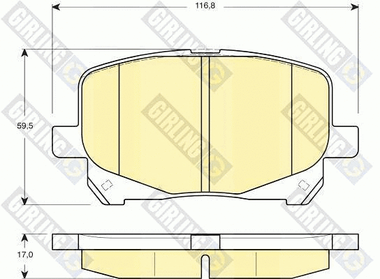 Kit de plaquettes de frein, frein à disque GIRLING 6132489