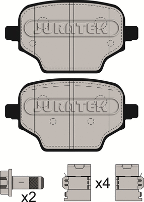 Kit de plaquettes de frein, frein à disque JURATEK JCP8554