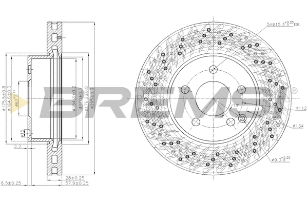 Disque de frein BREMSI CD7693V