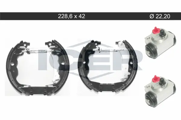 Jeu de mâchoires de frein ICER 79KT0138 C