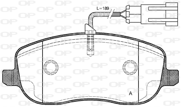Kit de plaquettes de frein, frein à disque OPEN PARTS BPA0879.31