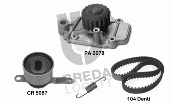 Pompe à eau + kit de courroie crantée BREDA LORETT KPA0176B