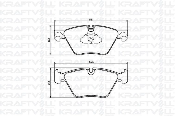 Kit de plaquettes de frein, frein à disque KRAFTVOLL GERMANY 07010108