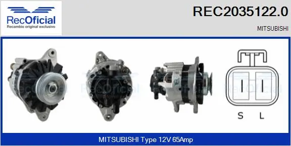 Alternateur RECOFICIAL REC2035122.0