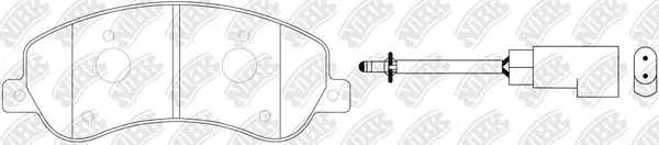 Kit de plaquettes de frein, frein à disque NiBK PN0444W