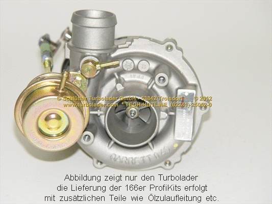 Turbocompresseur, suralimentation SCHLÜTTER TURBOLADER 166-02350