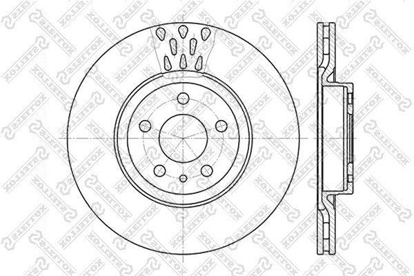 Disque de frein STELLOX 6020-9925V-SX