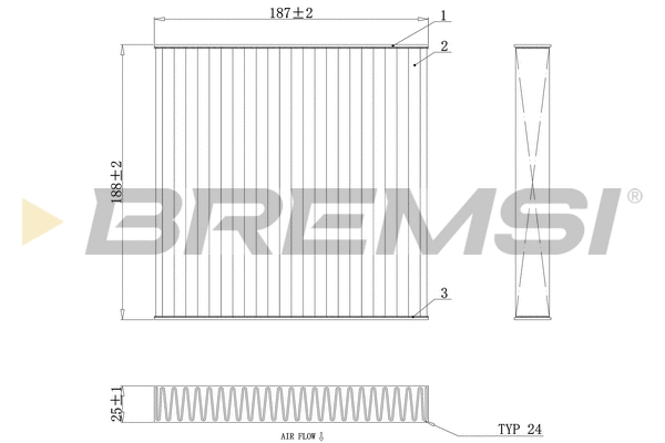 Filtre, air de l'habitacle BREMSI FC0892C