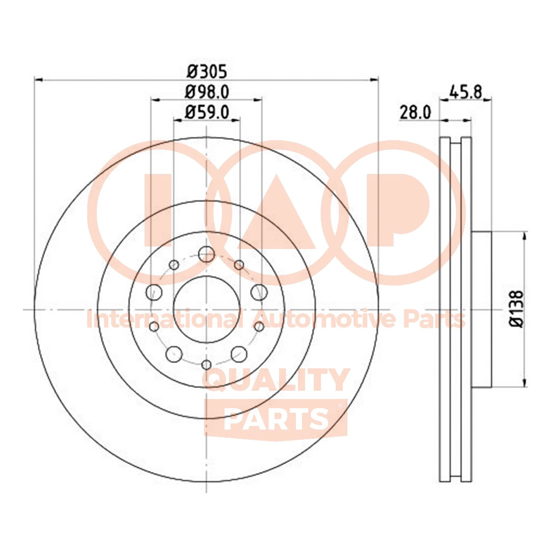 Disque de frein IAP QUALITY PARTS 709-08051