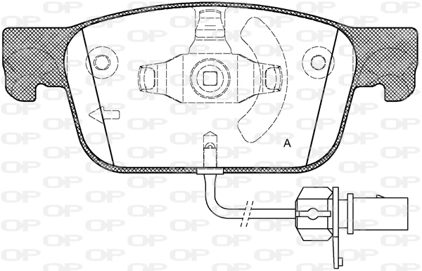 Kit de plaquettes de frein, frein à disque OPEN PARTS BPA1692.01