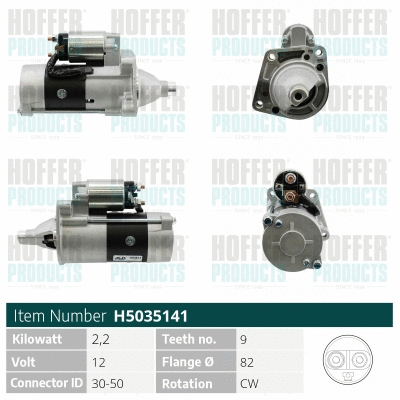 Démarreur HOFFER H5035141