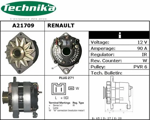 Alternateur Technika A21709