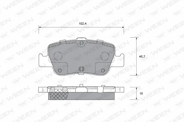 Kit de plaquettes de frein, frein à disque WEEN 151-0008