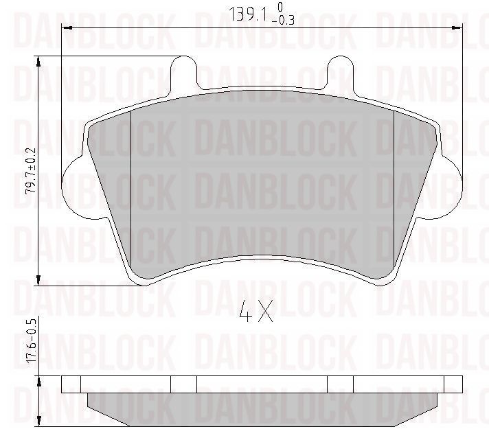 Kit de plaquettes de frein, frein à disque DANBLOCK DB 510368