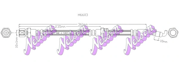 Flexible de frein KAWE H6603