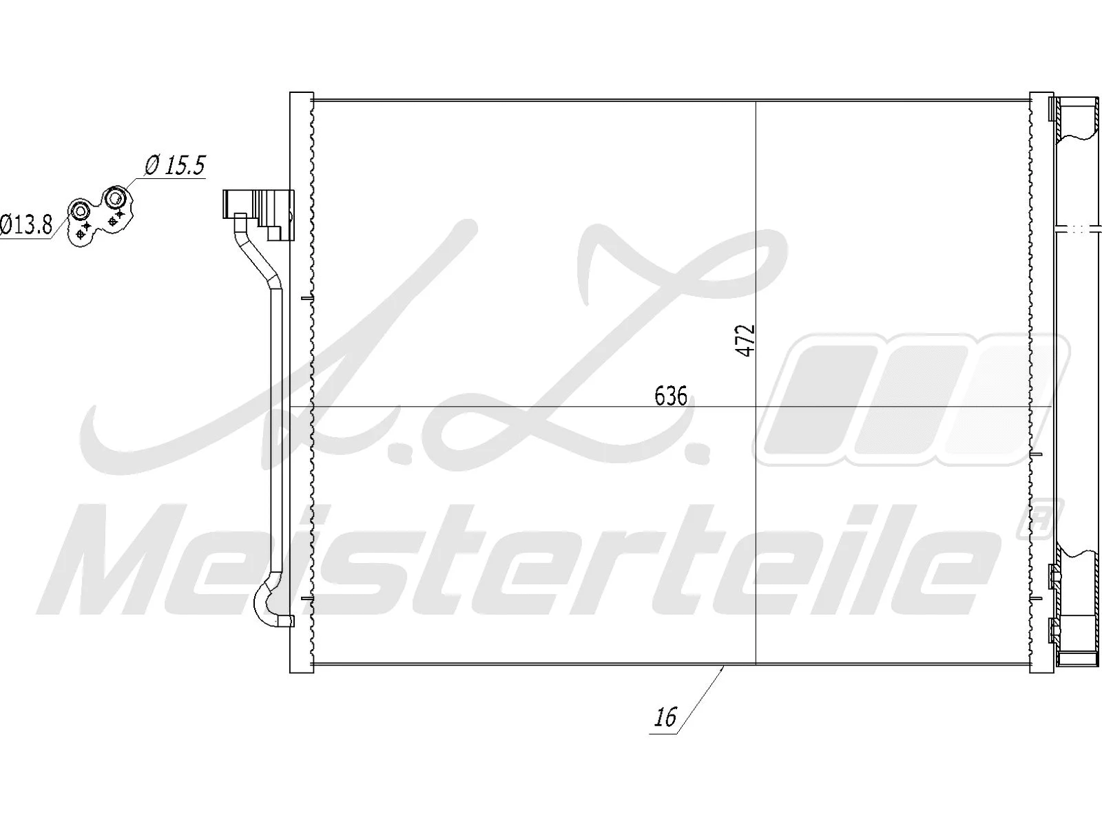 Condenseur, climatisation A.Z. Meisterteile AZMT-45-030-1513