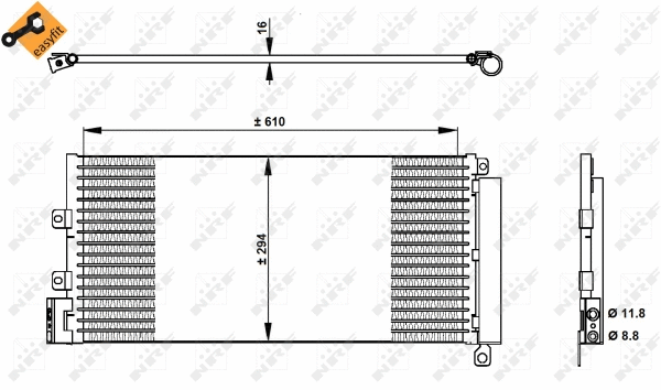 Condenseur, climatisation NRF 350332