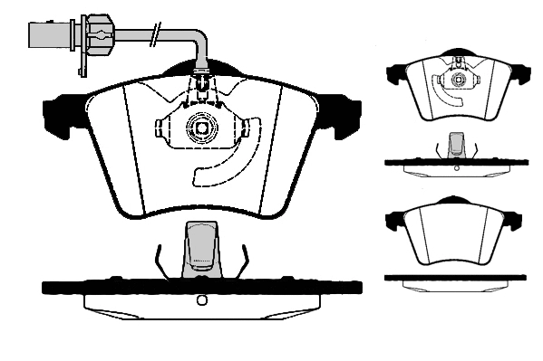 Kit de plaquettes de frein, frein à disque Technika 01541