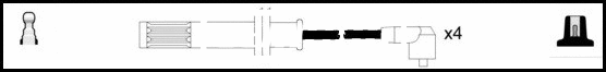 Kit de câbles d'allumage LEMARK HOES387