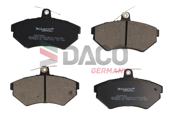 Kit de plaquettes de frein, frein à disque DACO Germany 329966
