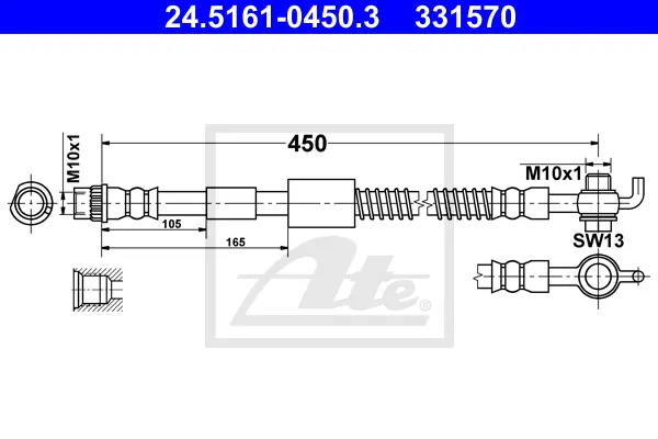 Flexible de frein ATE-APAC 24.5161-0450.3