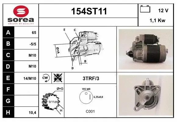 Démarreur STARTCAR 154ST11