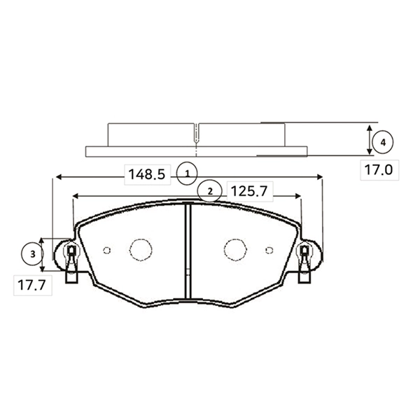 Kit de plaquettes de frein, frein à disque CTR GK0186