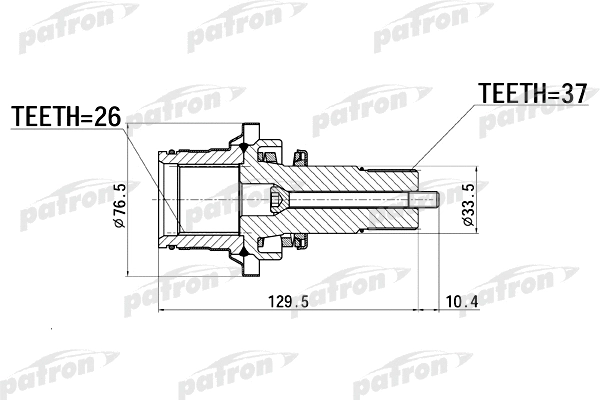 Arbre de transmission PATRON PDSV012