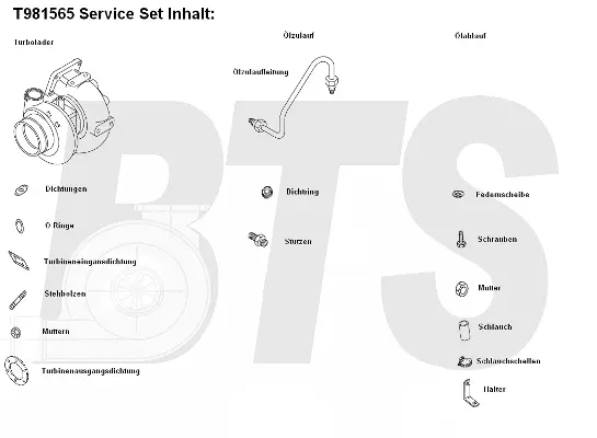 Turbocompresseur, suralimentation BTS Turbo T981565