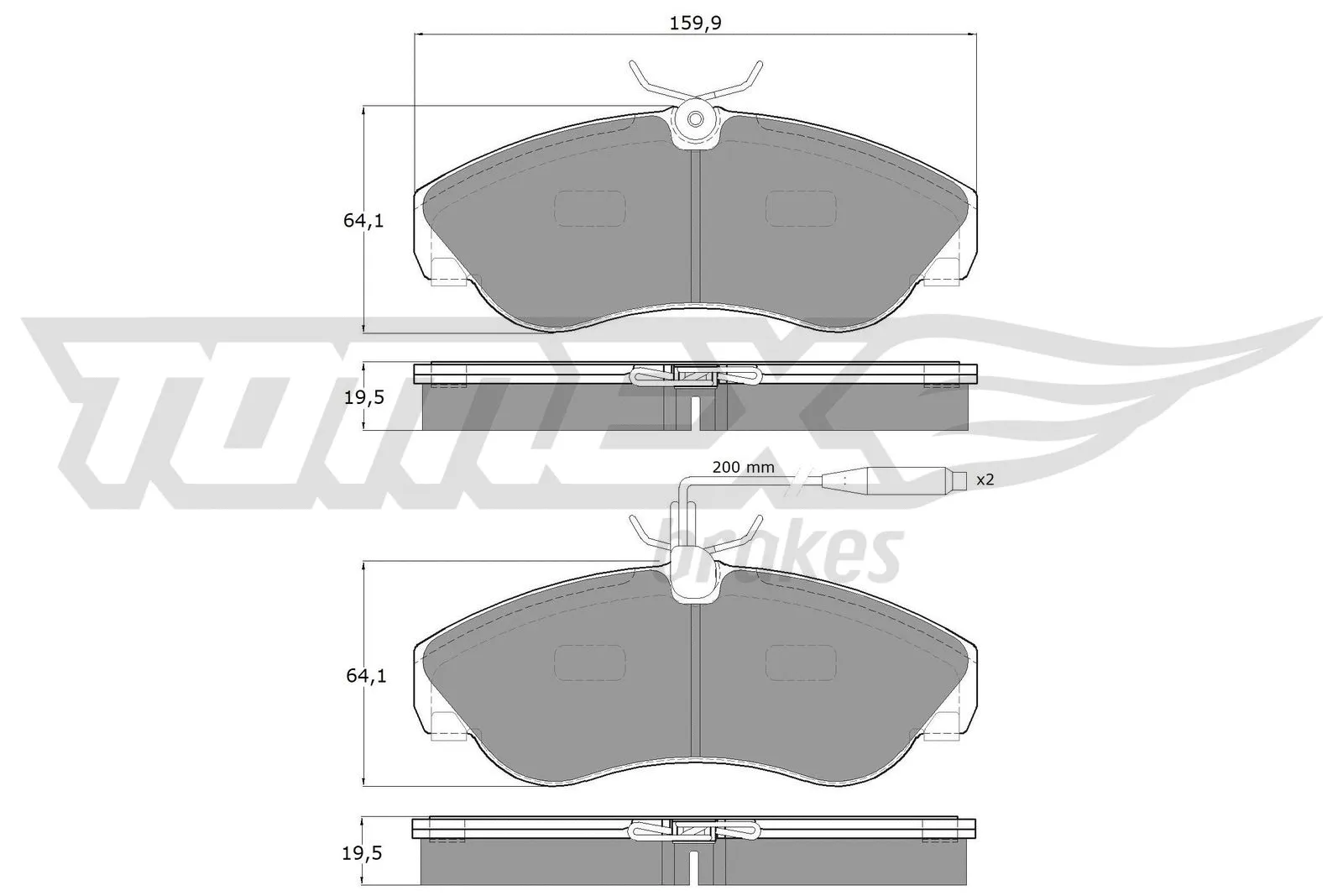 Kit de plaquettes de frein, frein à disque TOMEX Brakes TX 11-73